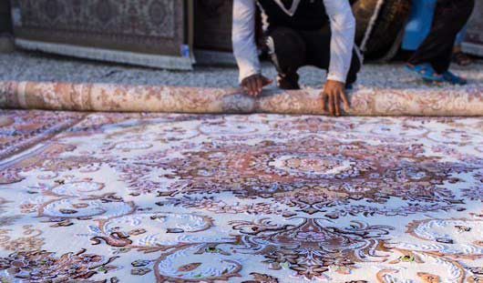روش اصولی لول کردن قالی در قالیشویی احمدآباد مشهد